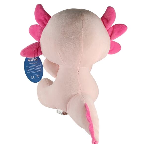 Alex the Axolotl Plush 10" Send A Friend Pink Stuffed Animal Toy Hearts Stuffie - Picture 4 of 16